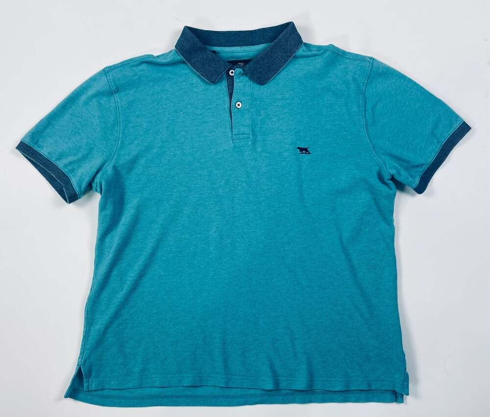 Rodd & Gunn Polo Shirt Mens XL Sports Fit Blue Short Sleeve